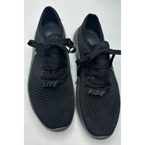 Crocs Women's Sneakers Literide 360 Pacer Lace Up Shoes - Black/Grey - Size 10